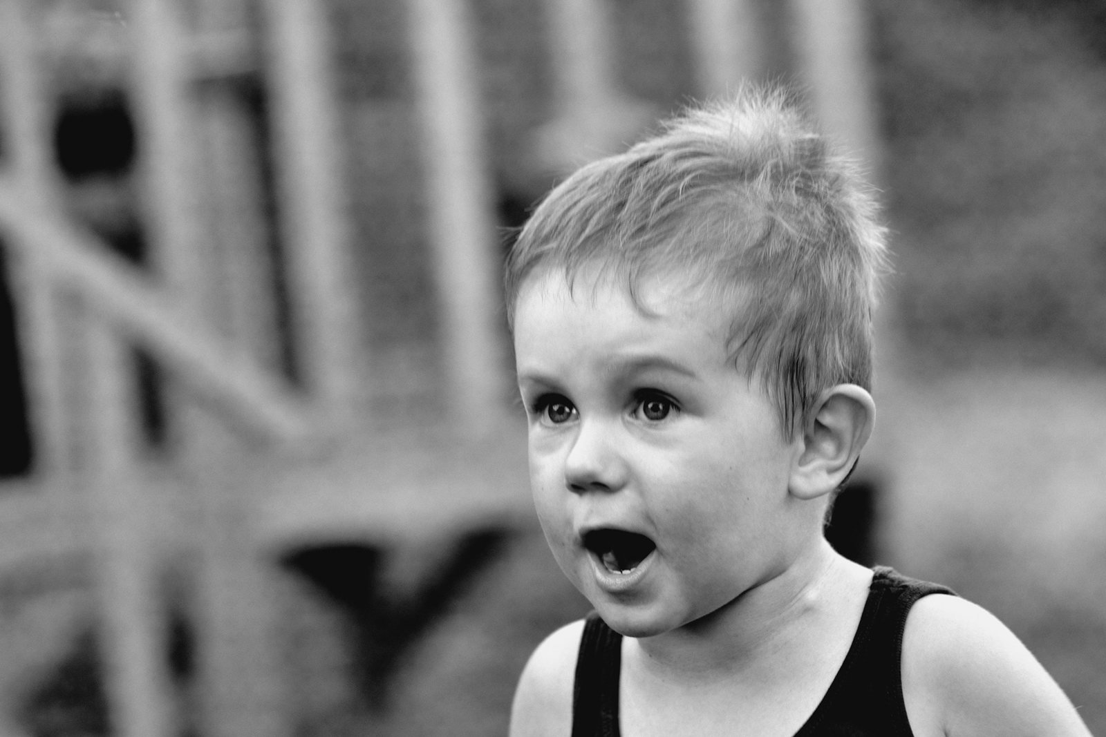 Portrait enfant, noir et blanc
